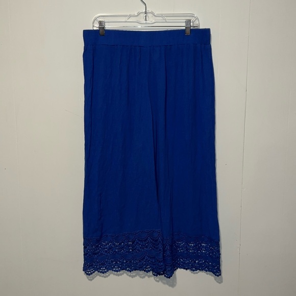 NWT Matilda Jane Women’s Festival Season Crop Pants Blue 23 - Picture 1 of 5
